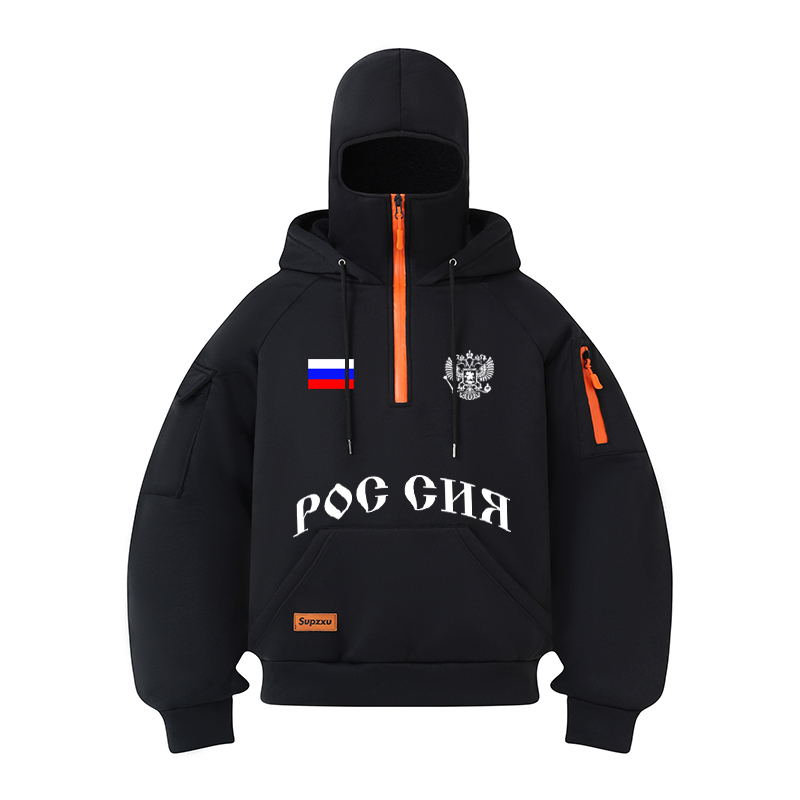 Street Fashion Russia - الرجال متعددة جيب الشارع موضة هوديي