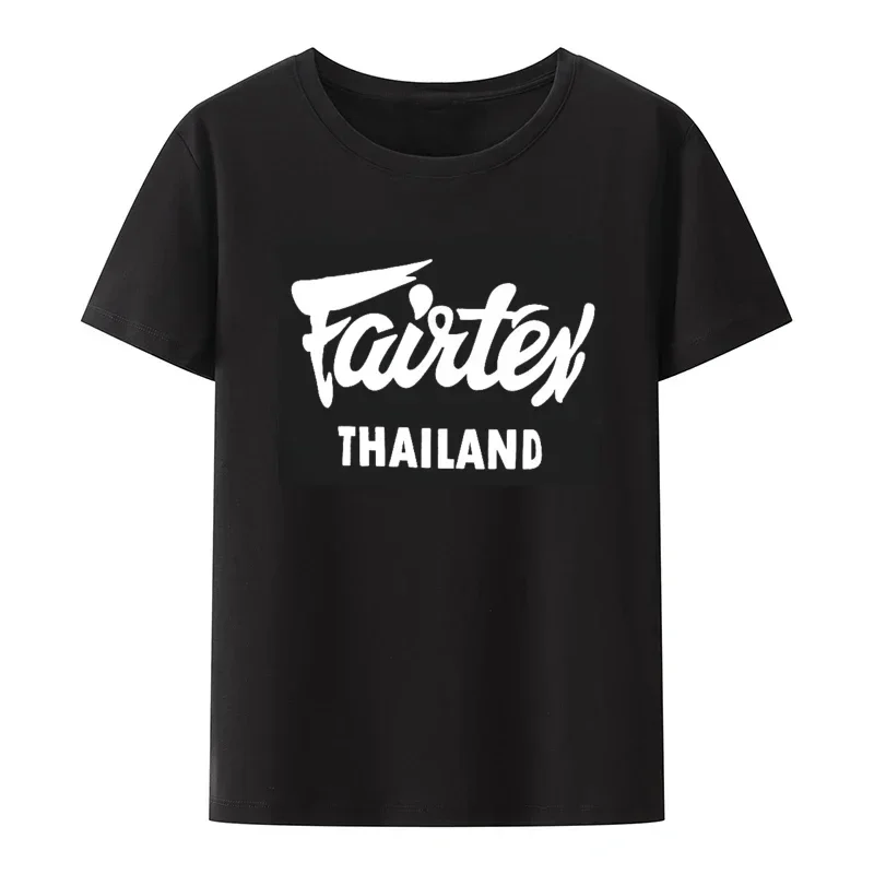 Street Fashion Thailand - Fairtex تايلاند تي شيرت أسود عادية
