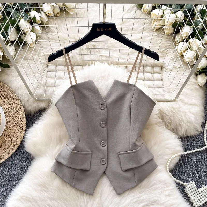 Street Fashion Winter - عالية الجودة حبال سترة بدون حمالات
