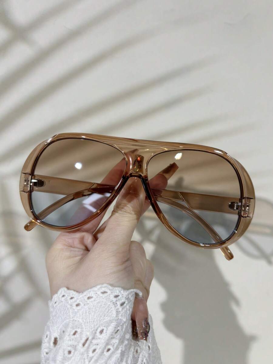 نظارات مربعة كبيرة الحجم بتصمي - مراجعة Street Fashion Vintage وسعره