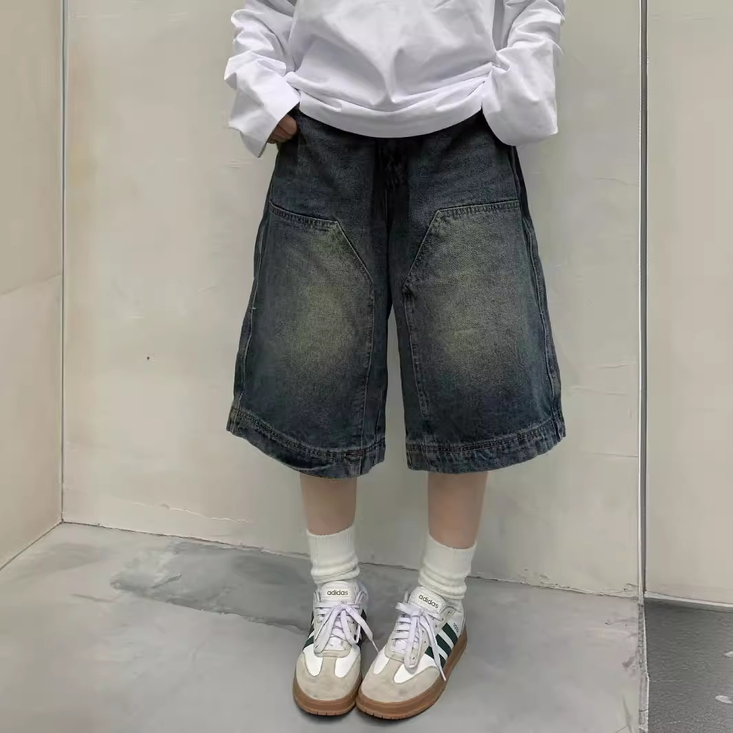 النساء Y2K خمر فضفاض شورتات جي - مراجعة Street Fashion Jeans Women وسعره