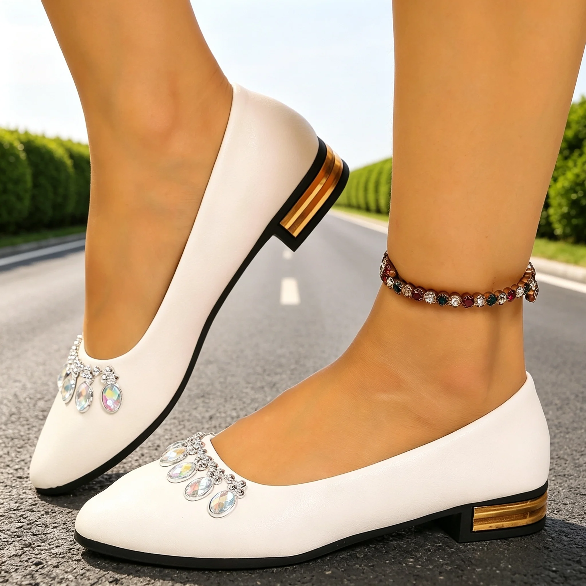 أحذية نسائية مسطحة ذات مقدمة م - مراجعة Street Fashion Women وسعره