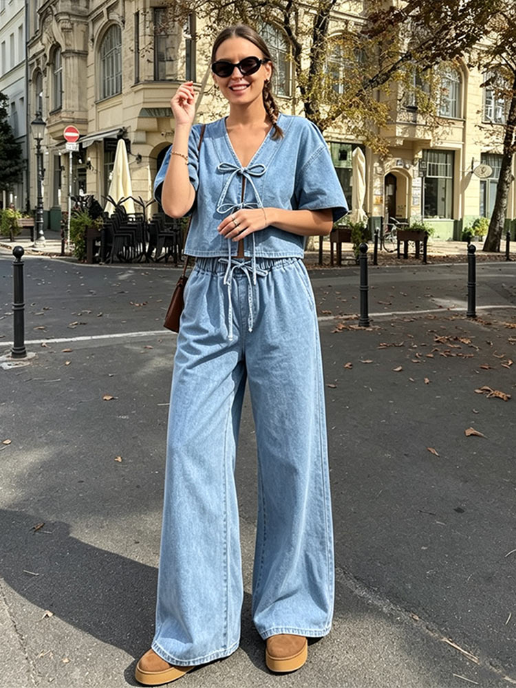 طقم نسائي عصري لعام 2026: قميص - مراجعة Street Fashion Jeans Women وسعره