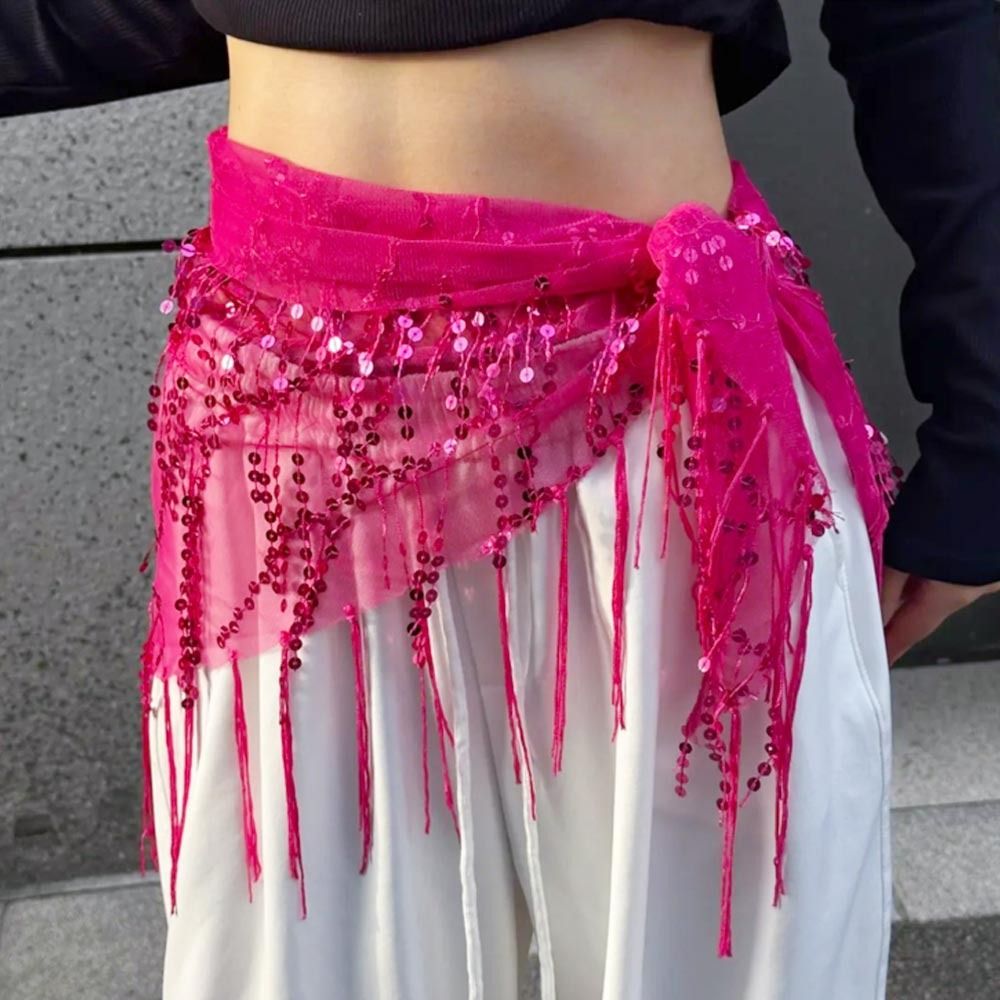 حزام رقص شرقي عصري مزين بالترت - مراجعة Street Fashion Thailand وسعره