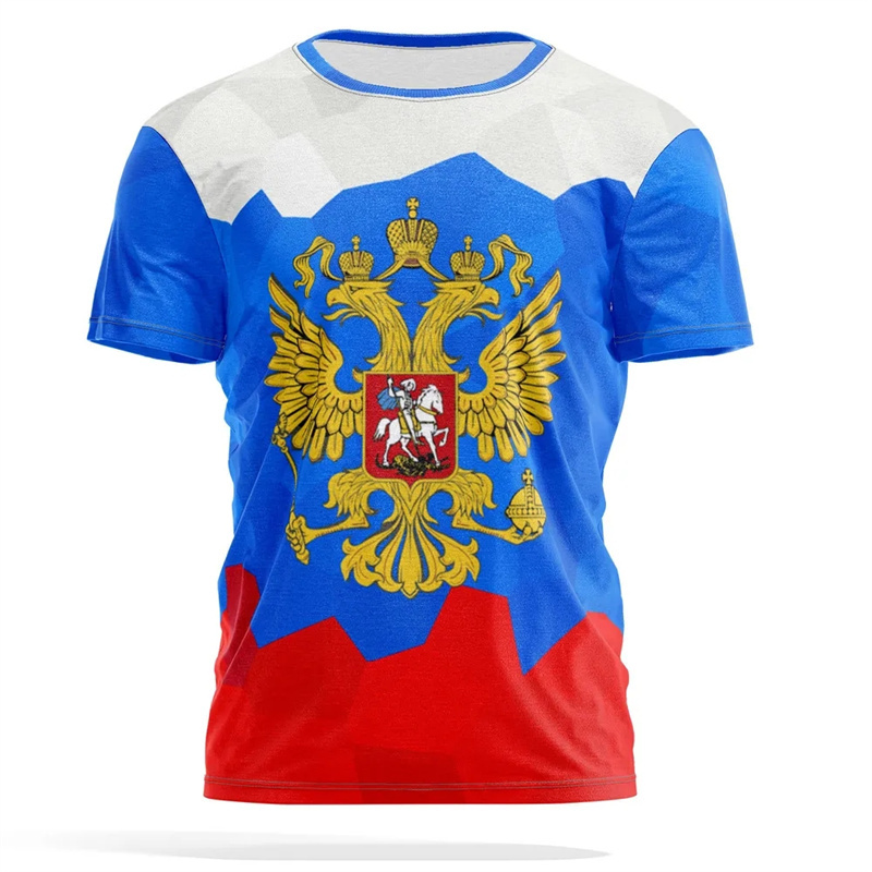 الروسية الوطنية شعار تي شيرت م - مراجعة Street Fashion Russia وسعره