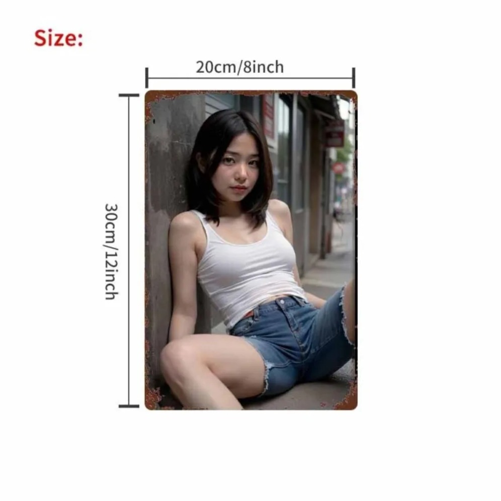لوحة جدارية معدنية عصرية جديدة - مراجعة Asian Street Fashion Girls وسعره